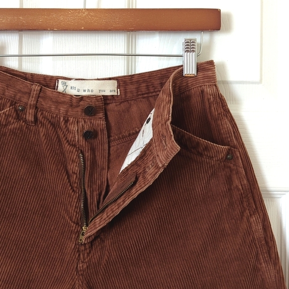GX Know Who You Are 90's Vintage Wide Wale Corduroy Carpenter Shorts Brown 27 - Picture 3 of 14
